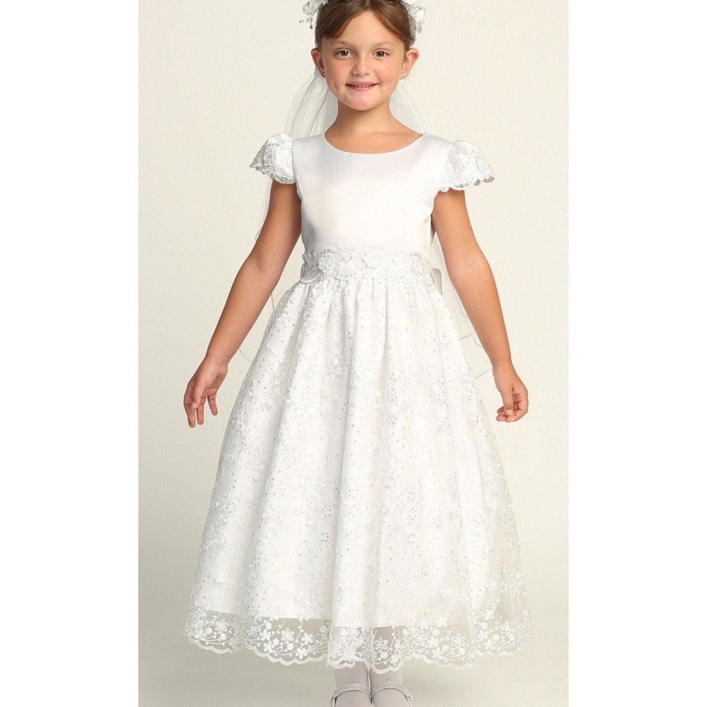 Sweet‎ Pea & Lilli Formal Dress Girls 14X White New With Tags